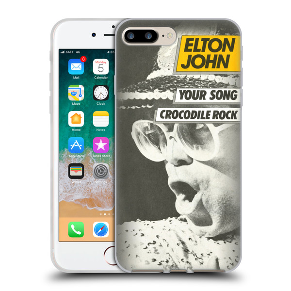 Elton John Artwork Your Song Single Soft Gel Case for Apple iPhone 7 Plus / 8 Plus & MagSafe