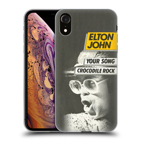 Elton John Artwork Your Song Single Soft Gel Case for Apple iPhone XR