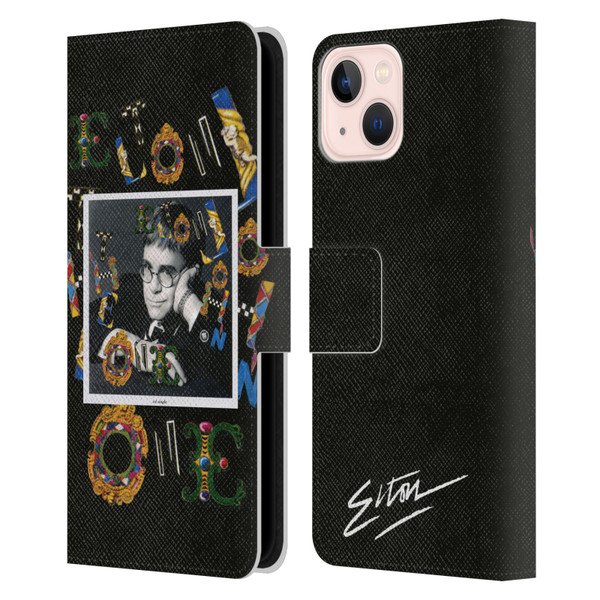 Elton John Artwork The One Single Leather Book Wallet Case Cover For Apple iPhone 13