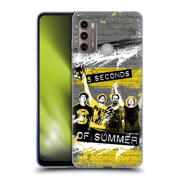 5 Seconds of Summer Posters Splatter Soft Gel Case for Motorola Moto G60 / Moto G40 Fusion