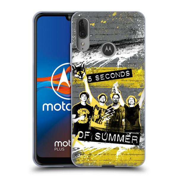 5 Seconds of Summer Posters Splatter Soft Gel Case for Motorola Moto E6 Plus