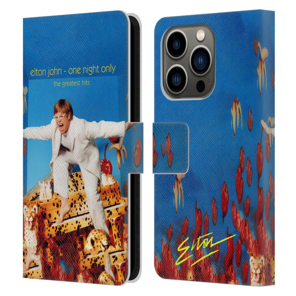 Elton John Artwork One Night Only Album Leather Book Wallet Case Cover For Apple iPhone 14 Pro