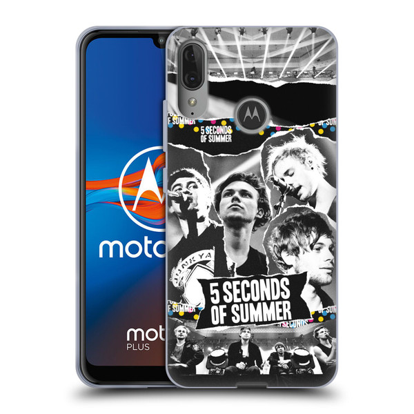 5 Seconds of Summer Posters Torn Papers 1 Soft Gel Case for Motorola Moto E6 Plus