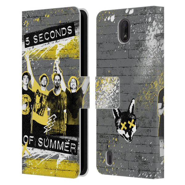 5 Seconds of Summer Posters Splatter Leather Book Wallet Case Cover For Nokia C01 Plus/C1 2nd Edition