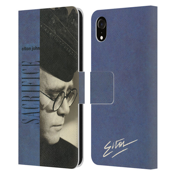 Elton John Artwork Sacrifice Single Leather Book Wallet Case Cover For Apple iPhone XR