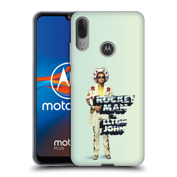 Elton John Artwork Rocket Man Single Soft Gel Case for Motorola Moto E6 Plus