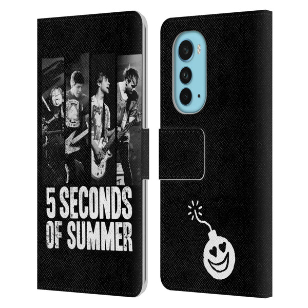5 Seconds of Summer Posters Strips Leather Book Wallet Case Cover For Motorola Edge (2022)