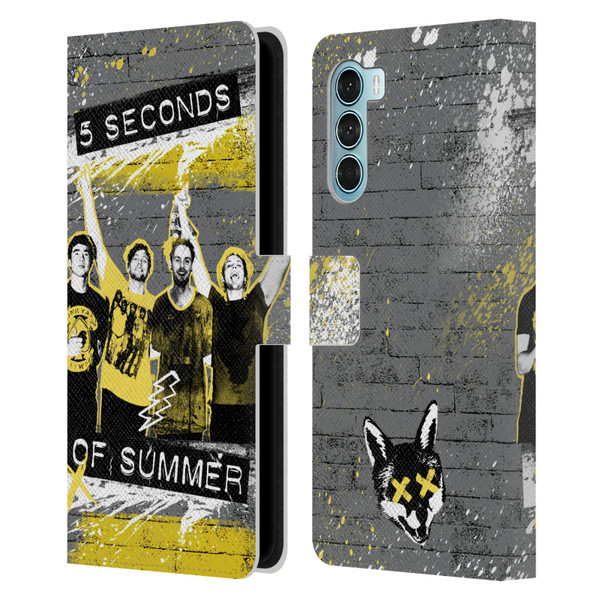 5 Seconds of Summer Posters Splatter Leather Book Wallet Case Cover For Motorola Edge S30 / Moto G200 5G