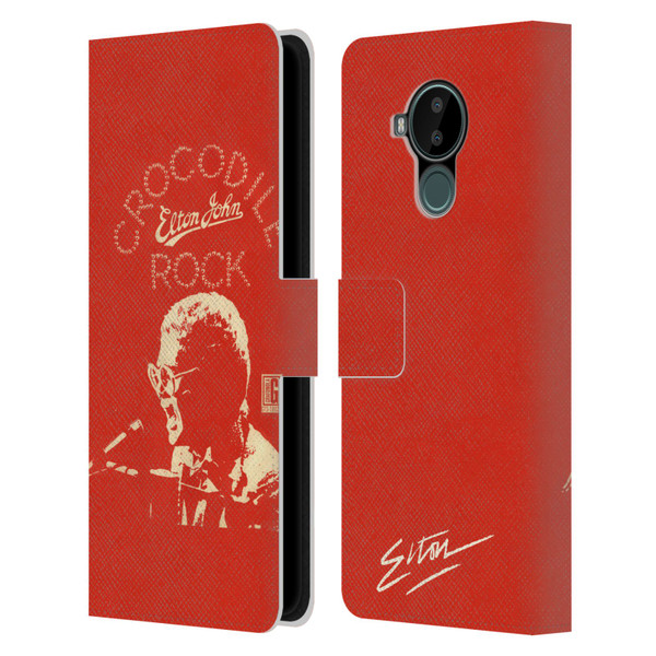 Elton John Artwork Crocodile Rock Single Leather Book Wallet Case Cover For Nokia C30