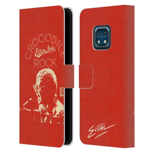 Elton John Artwork Crocodile Rock Single Leather Book Wallet Case Cover For Nokia XR20