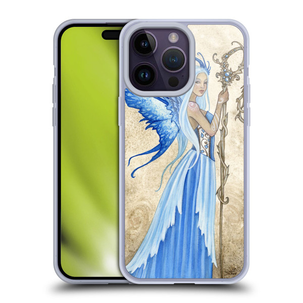 Amy Brown Elemental Fairies Blue Goddess Soft Gel Case for Apple iPhone 14 Pro Max