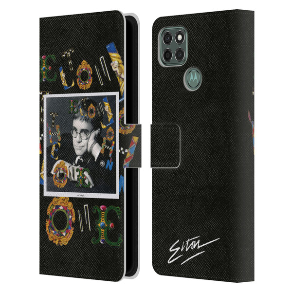 Elton John Artwork The One Single Leather Book Wallet Case Cover For Motorola Moto G9 Power