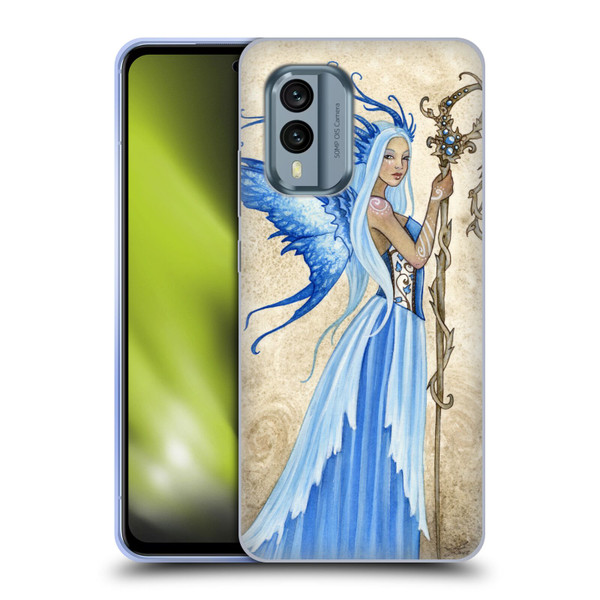Amy Brown Elemental Fairies Blue Goddess Soft Gel Case for Nokia X30