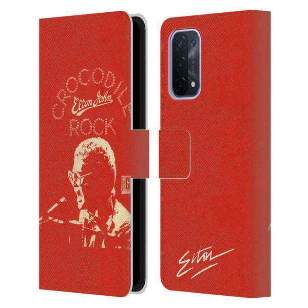 Elton John Artwork Crocodile Rock Single Leather Book Wallet Case Cover For OPPO A54 5G