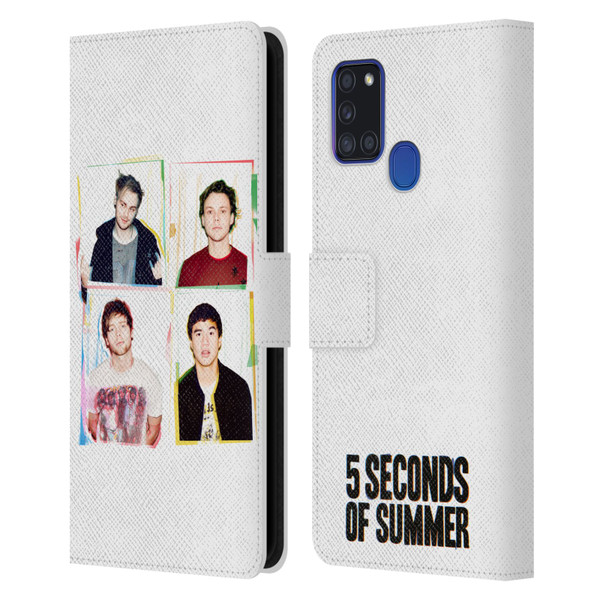 5 Seconds of Summer Posters Polaroid Leather Book Wallet Case Cover For Samsung Galaxy A21s (2020)