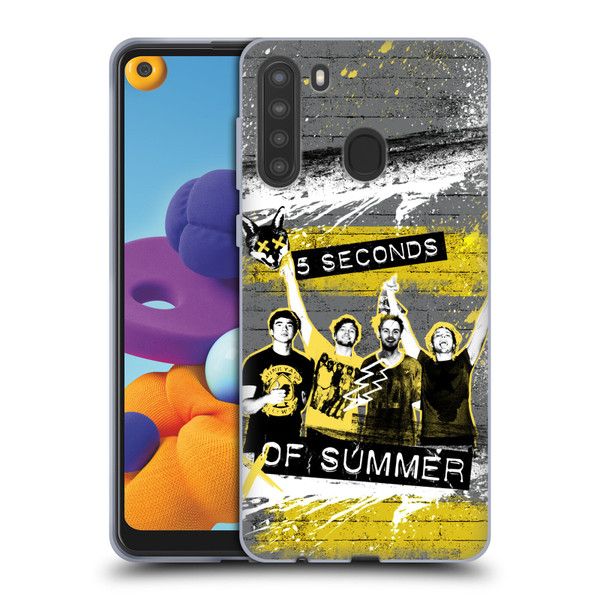 5 Seconds of Summer Posters Splatter Soft Gel Case for Samsung Galaxy A21 (2020)