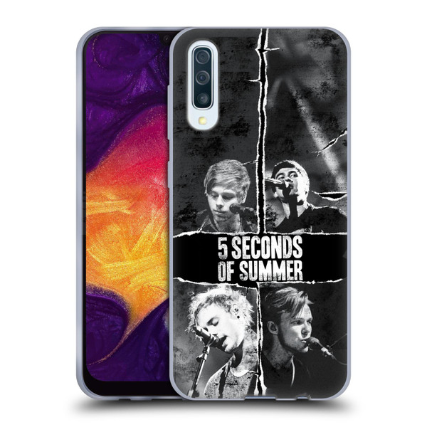 5 Seconds of Summer Posters Torn Papers 2 Soft Gel Case for Samsung Galaxy A50/A30s (2019)