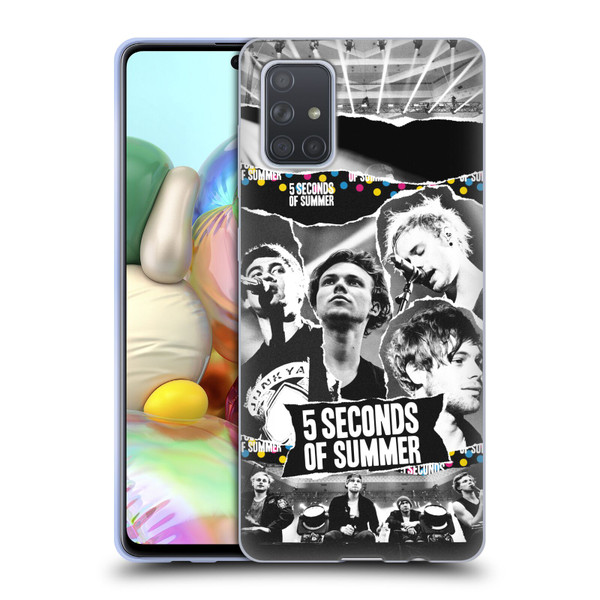5 Seconds of Summer Posters Torn Papers 1 Soft Gel Case for Samsung Galaxy A71 (2019)
