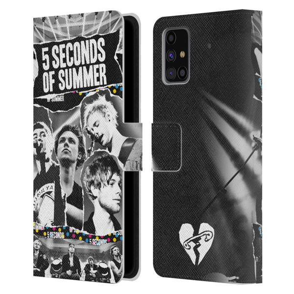 5 Seconds of Summer Posters Torn Papers 1 Leather Book Wallet Case Cover For Samsung Galaxy M31s (2020)