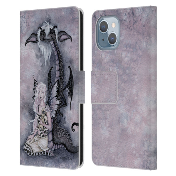 Amy Brown Folklore Evie And The Nightmare Leather Book Wallet Case Cover For Apple iPhone 14