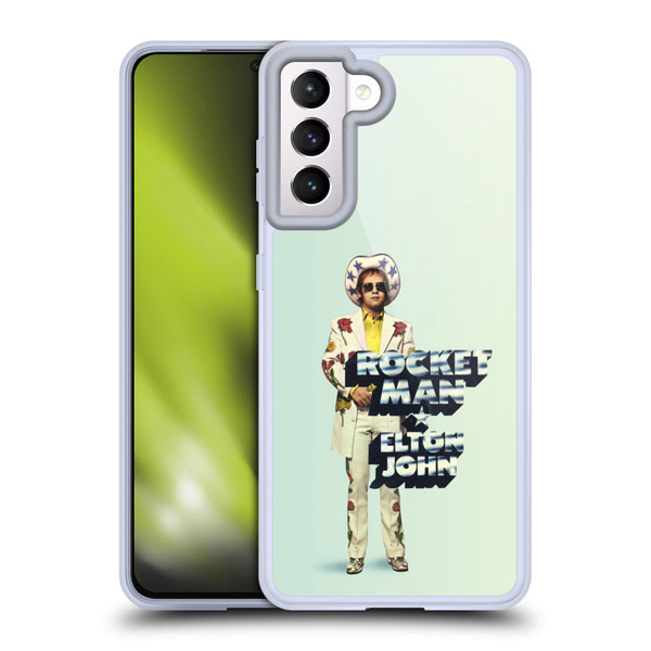 Elton John Artwork Rocket Man Single Soft Gel Case for Samsung Galaxy S21 5G & MagSafe