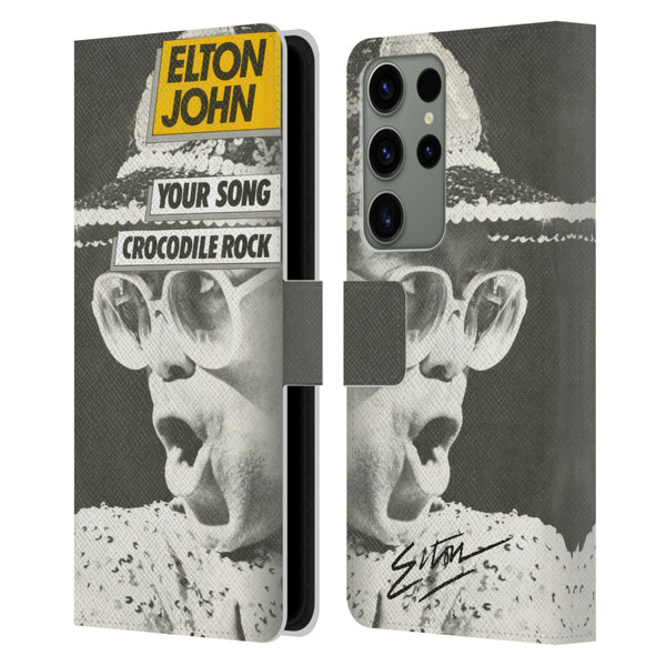 Elton John Artwork Your Song Single Leather Book Wallet Case Cover For Samsung Galaxy S23 Ultra 5G