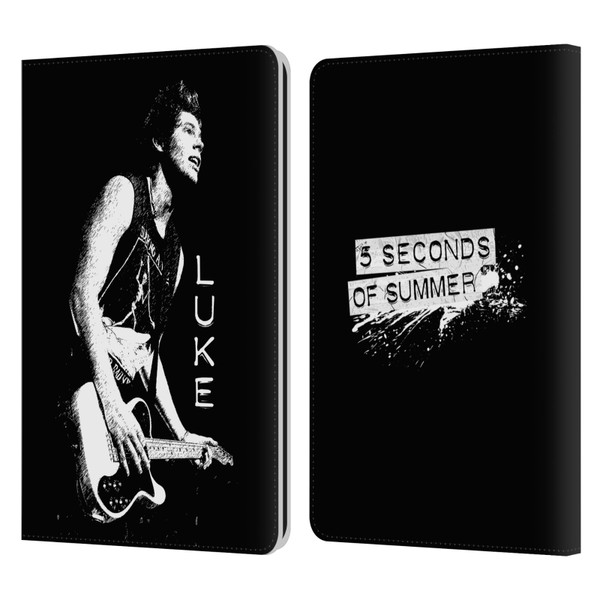 5 Seconds of Summer Solos BW Luke Leather Book Wallet Case Cover For Amazon Kindle Paperwhite 1 / 2 / 3