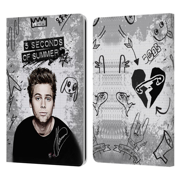 5 Seconds of Summer Solos Vandal Luke Leather Book Wallet Case Cover For Amazon Kindle Paperwhite 1 / 2 / 3