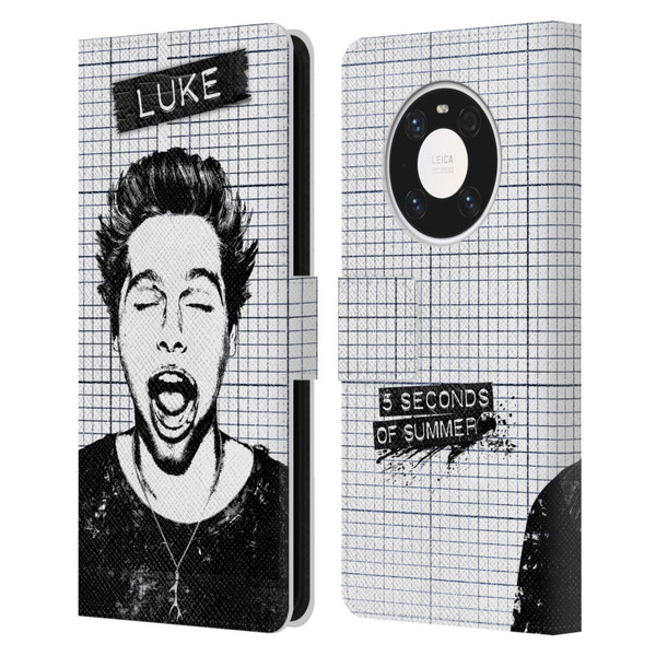 5 Seconds of Summer Solos Grained Luke Leather Book Wallet Case Cover For Huawei Mate 40 Pro 5G