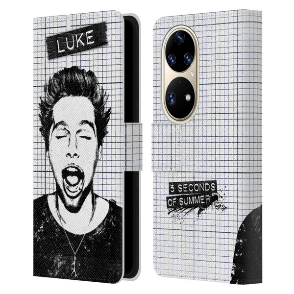 5 Seconds of Summer Solos Grained Luke Leather Book Wallet Case Cover For Huawei P50 Pro