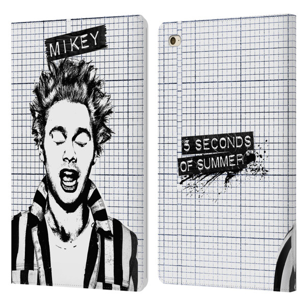 5 Seconds of Summer Solos Grained Mikey Leather Book Wallet Case Cover For Apple iPad mini 4