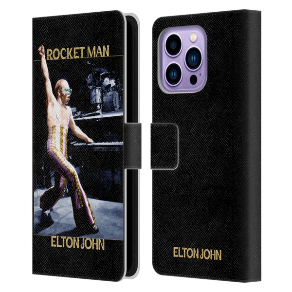 Elton John Rocketman Key Art 3 Leather Book Wallet Case Cover For Apple iPhone 14 Pro Max
