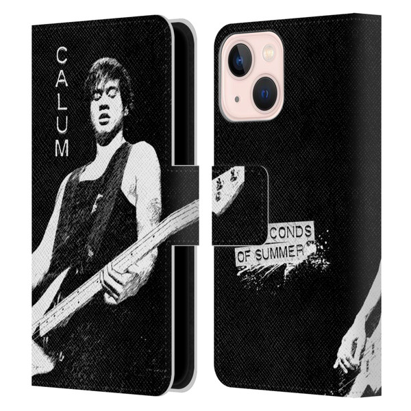 5 Seconds of Summer Solos BW Calum Leather Book Wallet Case Cover For Apple iPhone 13 Mini