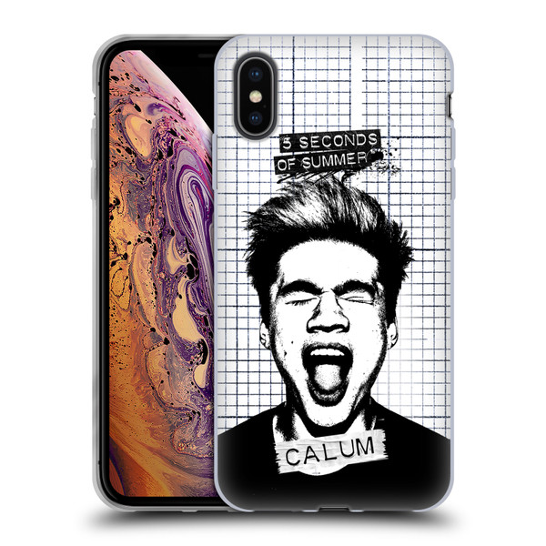 5 Seconds of Summer Solos Grained Calum Soft Gel Case for Apple iPhone XS Max