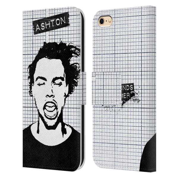 5 Seconds of Summer Solos Grained Ashton Leather Book Wallet Case Cover For Apple iPhone 6 / iPhone 6s