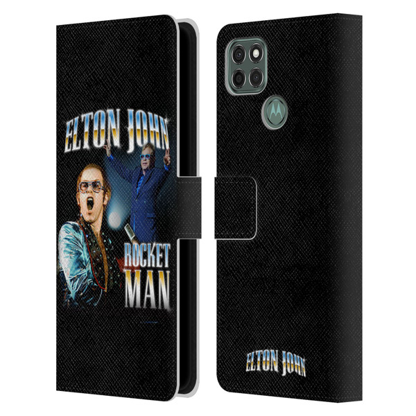 Elton John Rocketman Key Art Leather Book Wallet Case Cover For Motorola Moto G9 Power
