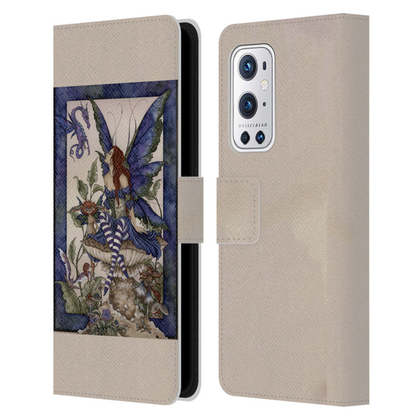 Amy Brown Pixies Bottom Of The Garden Leather Book Wallet Case Cover For OnePlus 9 Pro