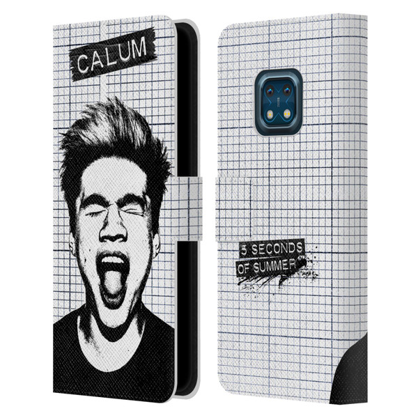 5 Seconds of Summer Solos Grained Calum Leather Book Wallet Case Cover For Nokia XR20