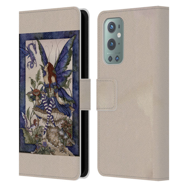 Amy Brown Pixies Bottom Of The Garden Leather Book Wallet Case Cover For OnePlus 9