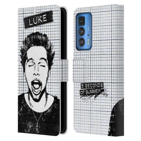 5 Seconds of Summer Solos Grained Luke Leather Book Wallet Case Cover For Motorola Edge 20 Pro
