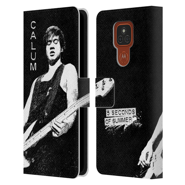 5 Seconds of Summer Solos BW Calum Leather Book Wallet Case Cover For Motorola Moto E7 Plus