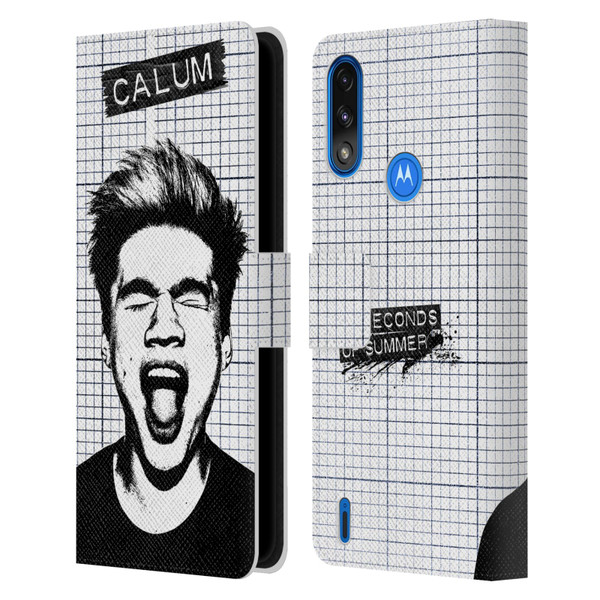 5 Seconds of Summer Solos Grained Calum Leather Book Wallet Case Cover For Motorola Moto E7 Power / Moto E7i Power