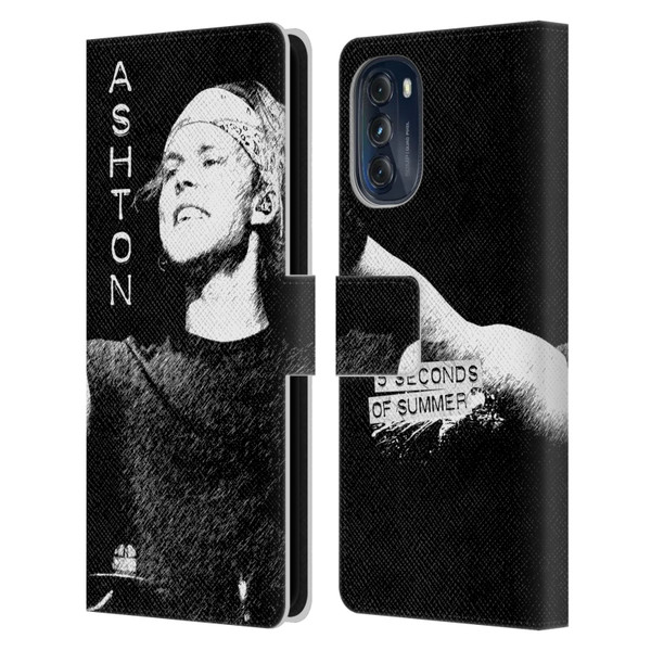 5 Seconds of Summer Solos BW Ashton Leather Book Wallet Case Cover For Motorola Moto G (2022)