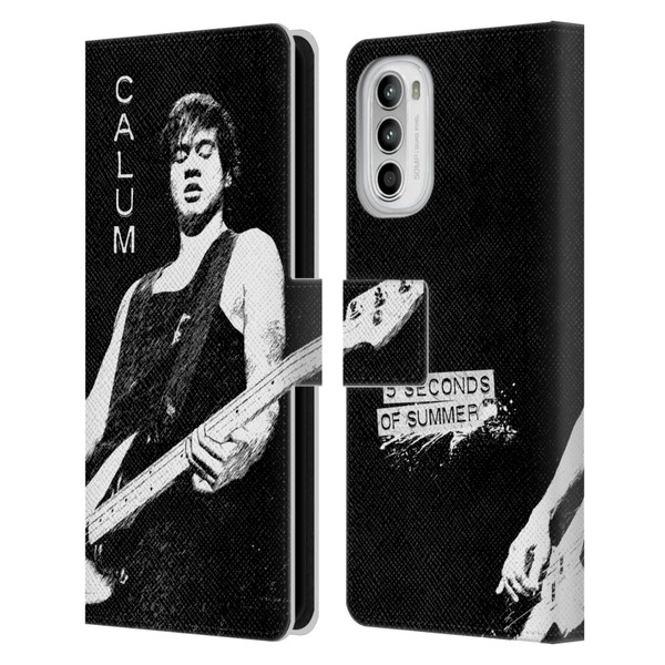 5 Seconds of Summer Solos BW Calum Leather Book Wallet Case Cover For Motorola Moto G52