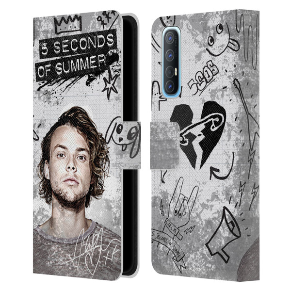 5 Seconds of Summer Solos Vandal Ashton Leather Book Wallet Case Cover For OPPO Find X2 Neo 5G