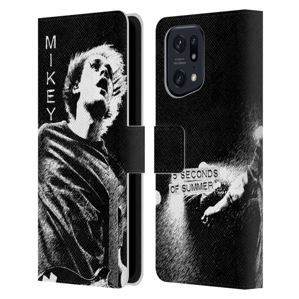 5 Seconds of Summer Solos BW Mikey Leather Book Wallet Case Cover For OPPO Find X5 Pro