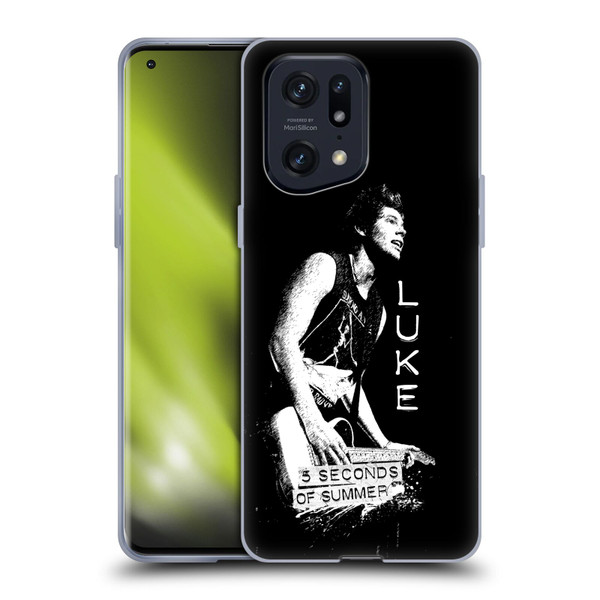 5 Seconds of Summer Solos BW Luke Soft Gel Case for OPPO Find X5 Pro