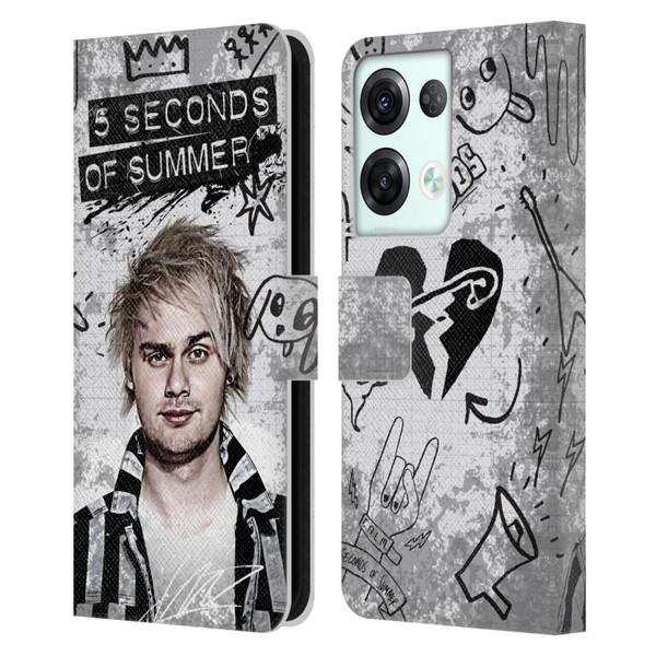 5 Seconds of Summer Solos Vandal Mikey Leather Book Wallet Case Cover For OPPO Reno8 Pro