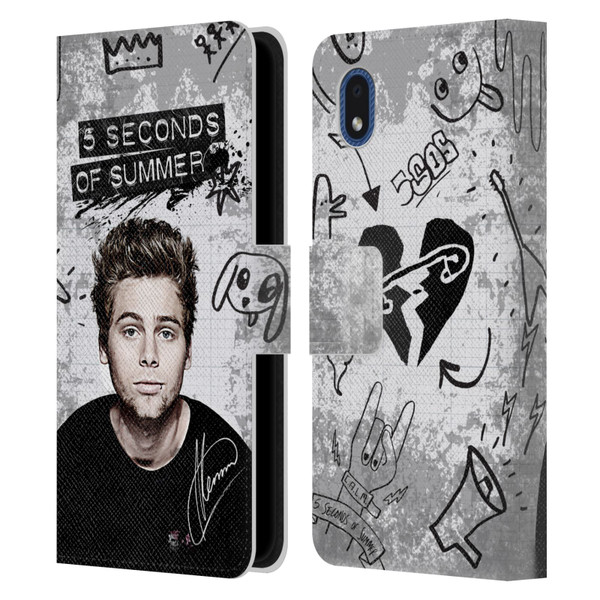 5 Seconds of Summer Solos Vandal Luke Leather Book Wallet Case Cover For Samsung Galaxy A01 Core (2020)