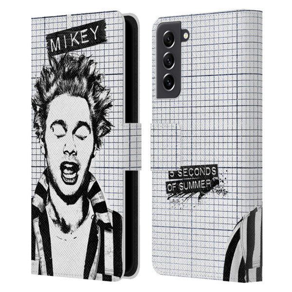 5 Seconds of Summer Solos Grained Mikey Leather Book Wallet Case Cover For Samsung Galaxy S21 FE 5G
